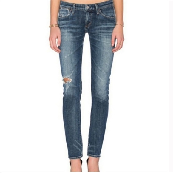 Agolde Denim - AGOLDE Low Rise Distressed Chloe Jeans Sz 25